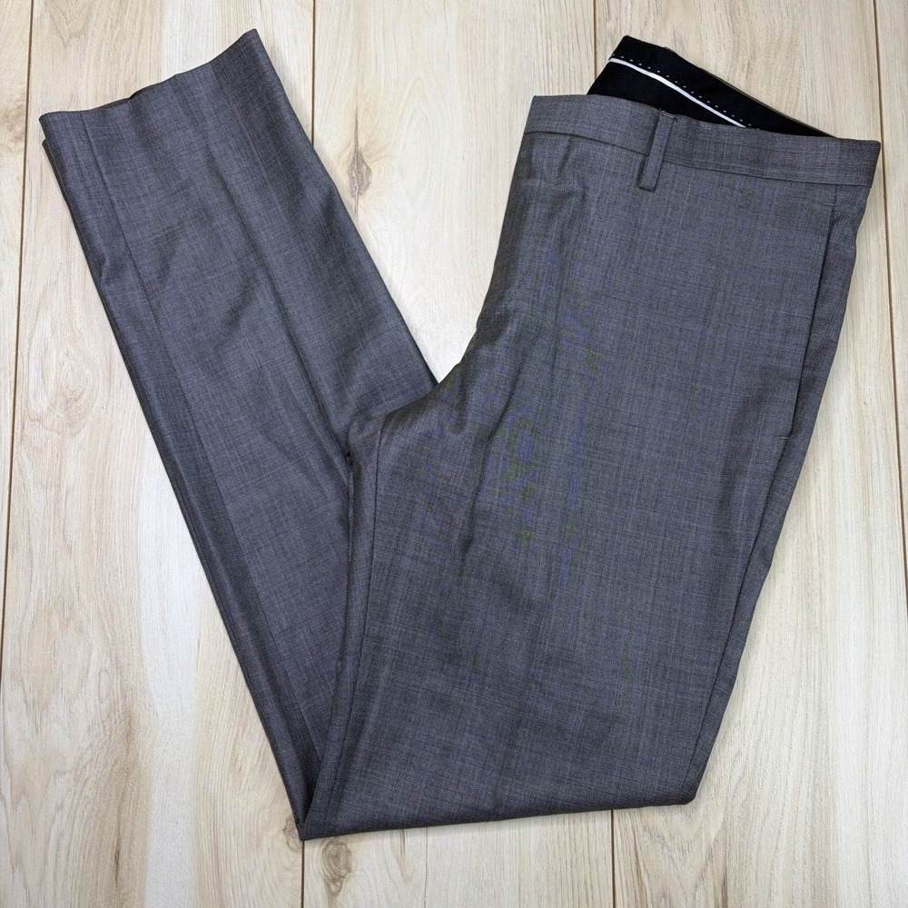 Tiger of Sweden Gray Slim Wool Luxury Dress Pants Mens W34 L32